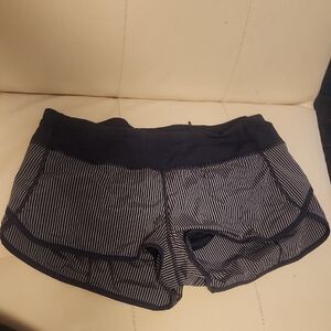 Striped Black and White Athletic Shorts